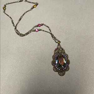 Sorrelli Pendant Bronze and Purple Crystal Necklace